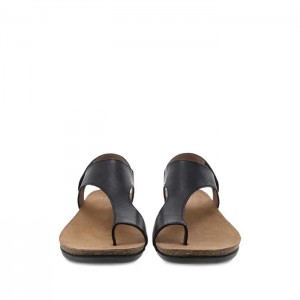 Black Dansko Comfort Roma Leather Women's Sandals | WEGLMS-850