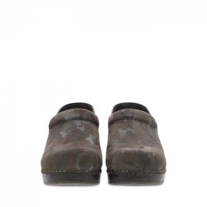 Camo Dansko Casual Professional Suede Women's Clogs | FKNQAJ-371