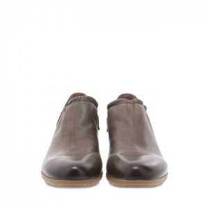 Grey Brown Dansko Casual Dasha Leather Women's Boots | XEZJNK-439