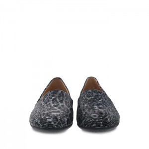 Grey Leopard Dansko Casual Larisa Textile Women's Flat | ZQRWMD-364