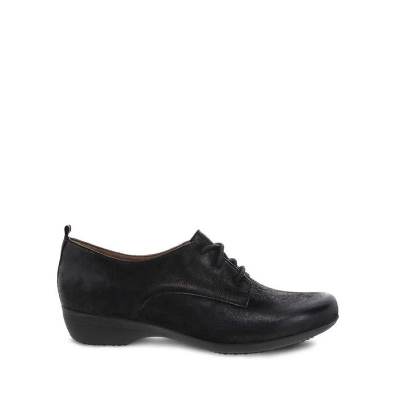 Black Dansko Casual Finola Oxford Women's Shoes | NXYGQO-562