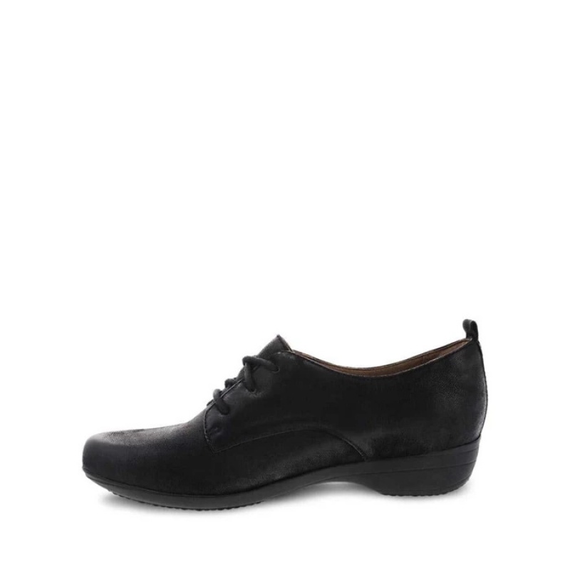 Black Dansko Casual Finola Oxford Women's Shoes | NXYGQO-562