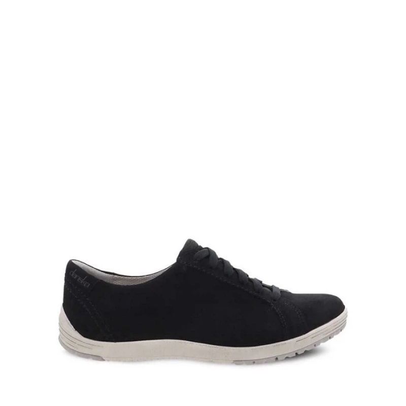 Black Dansko Casual Leela Leather Women's Sneakers | GFBPAD-925