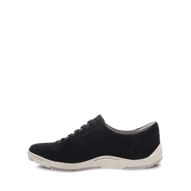 Black Dansko Casual Leela Leather Women's Sneakers | GFBPAD-925