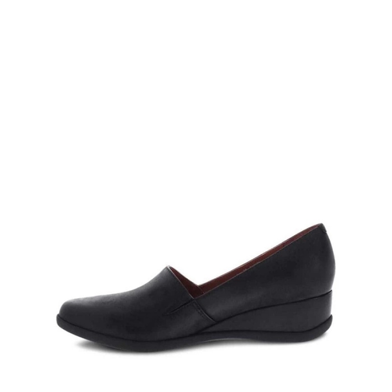 Black Dansko Casual Sanza Leather Women's Shoes | WAPBIS-527