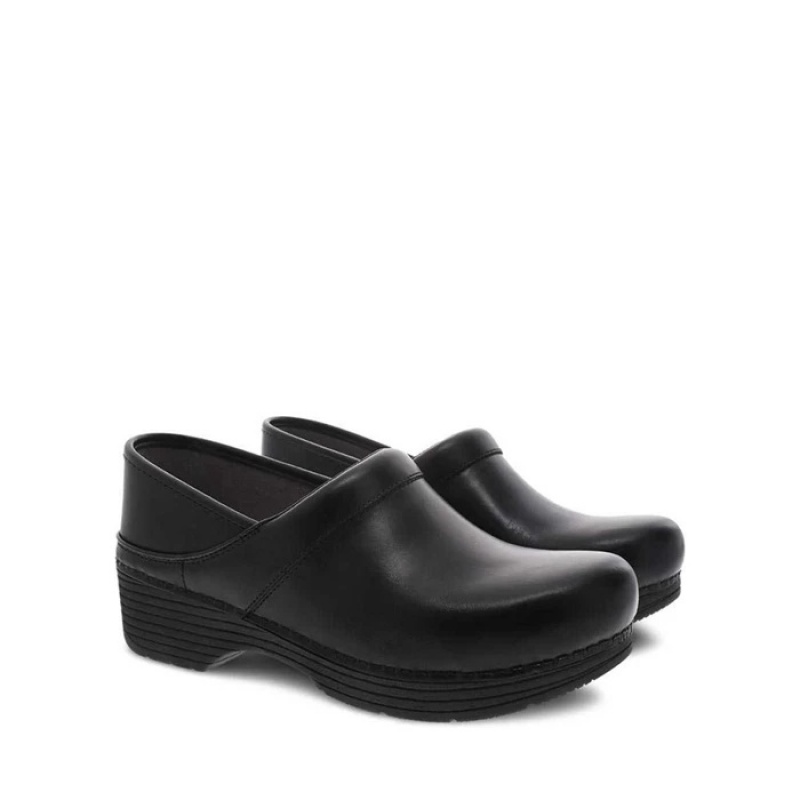 Black Dansko Comfort Lt Pro Leather Women's Clogs | LBYEVP-729