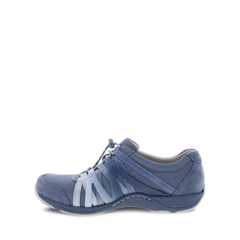 Blue Dansko Casual Henriette Leather Women's Sneakers | YLJSQG-657