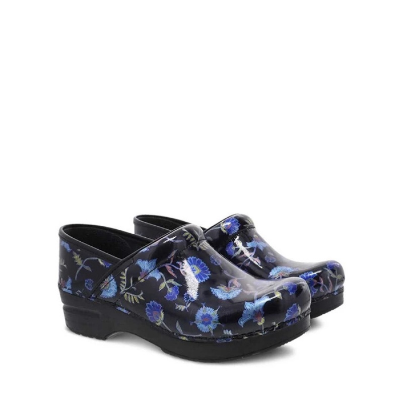 Blue Dansko Walking Stapled Clog Leather Women's Clogs | ZTGDHU-032