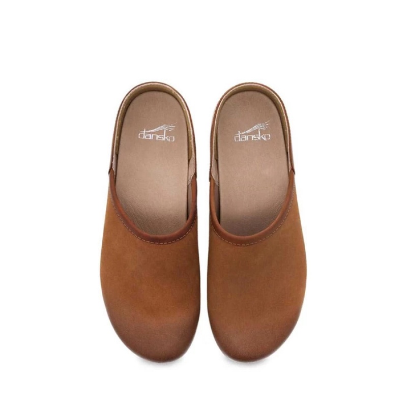 Brown Dansko Casual Barnes Suede Women's Clogs | UIPCMR-568