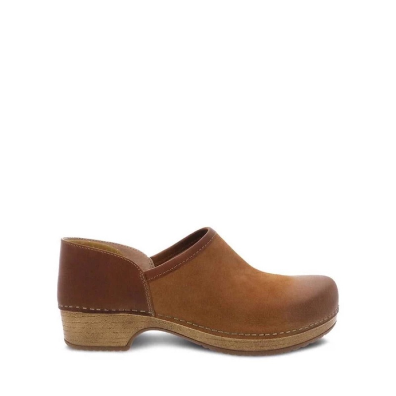 Brown Dansko Casual Barnes Suede Women's Clogs | UIPCMR-568