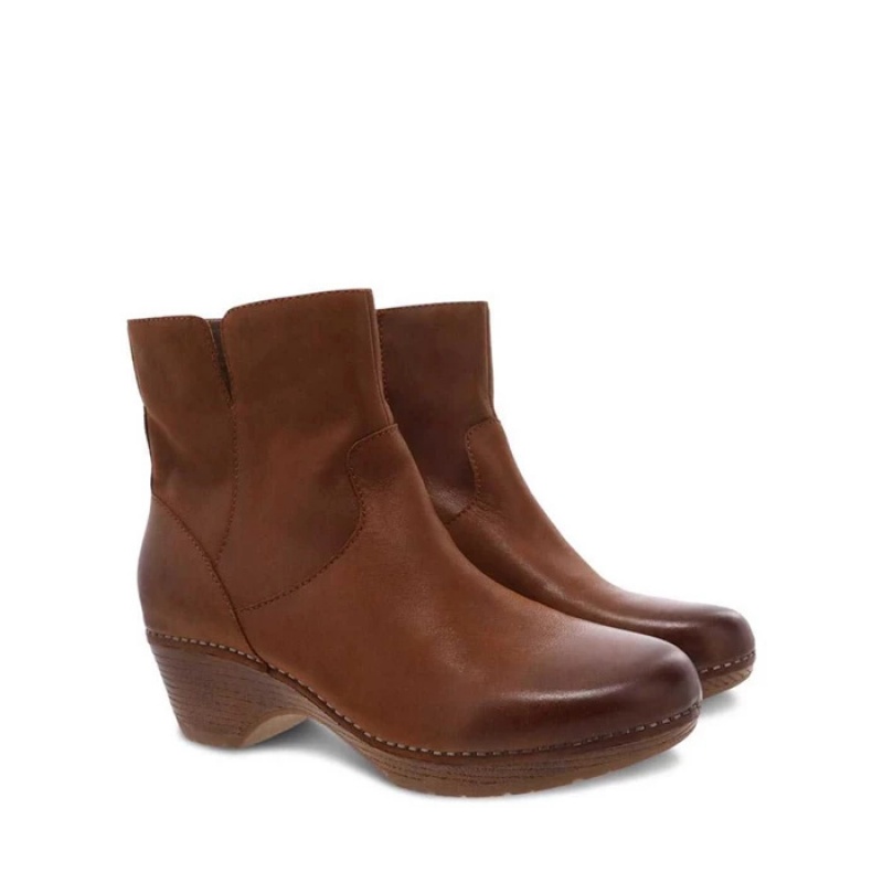 Brown Dansko Low Tops Madrid Leather Women's Boots | EOTHVK-619