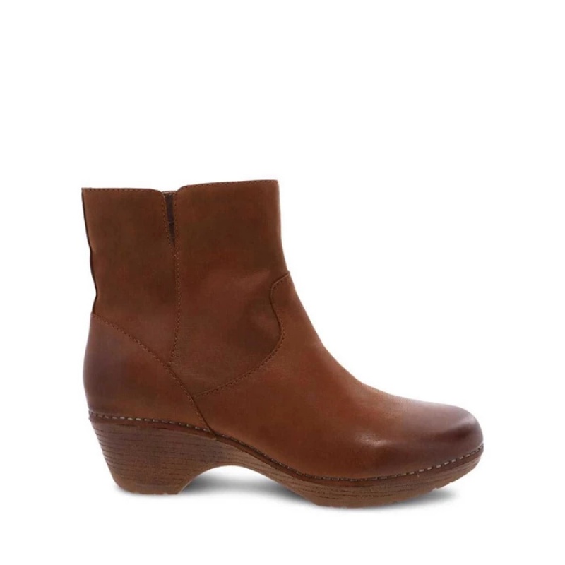 Brown Dansko Low Tops Madrid Leather Women's Boots | EOTHVK-619