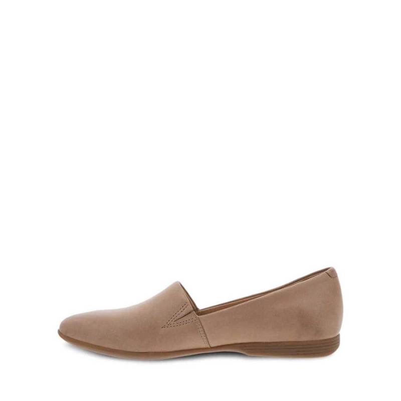 Brown Dansko Slip On Larisa Leather Women's Flat | GRZJVO-241