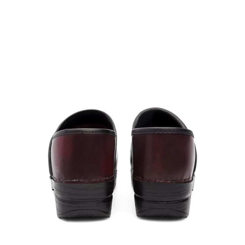 Dark Brown Dansko Slip On Professional Leather Women's Clogs | NGTODE-614