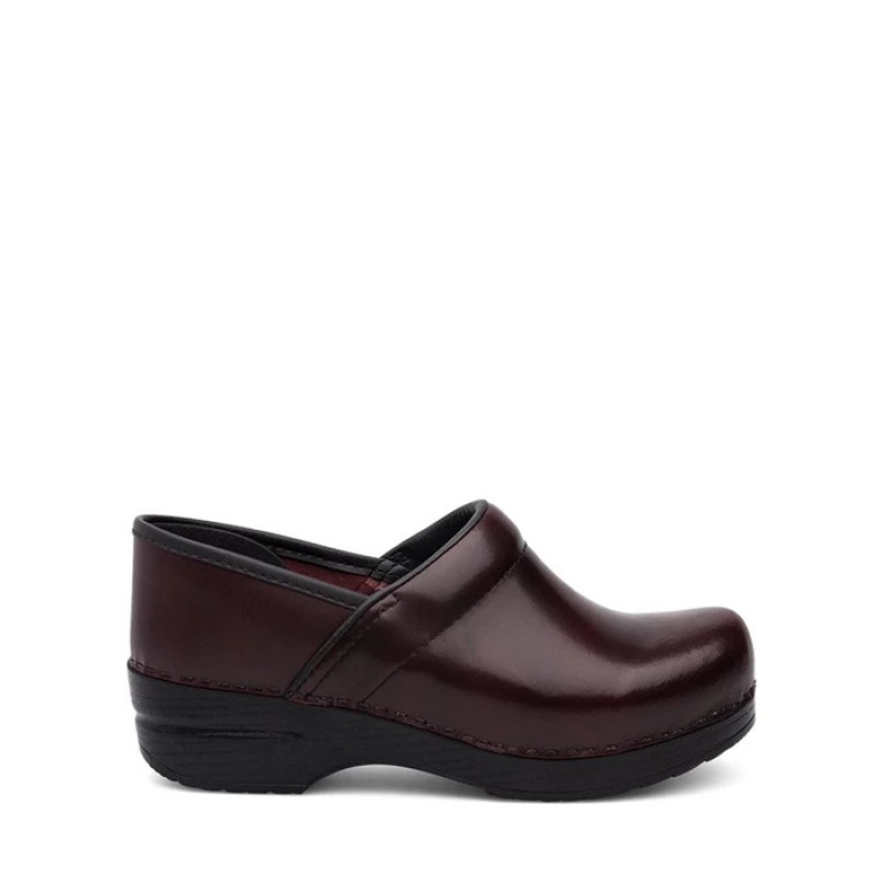 Dark Brown Dansko Slip On Professional Leather Women's Clogs | NGTODE-614