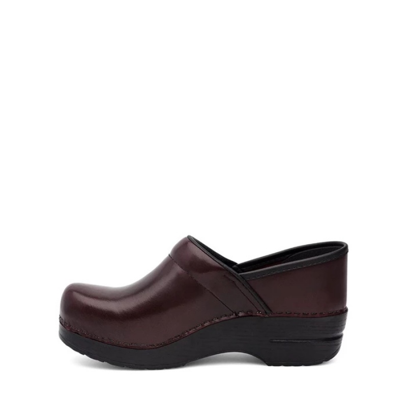 Dark Brown Dansko Slip On Professional Leather Women's Clogs | NGTODE-614