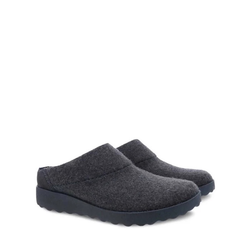 Grey Dansko Slip On Lucie Wool Women's Shoes | ESCPTU-958