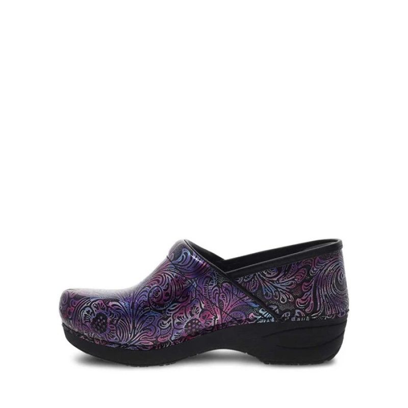 Grey / Purple Dansko Slip On Xp 2.0 Memory Foam Women's Clogs | KLRIGE-462