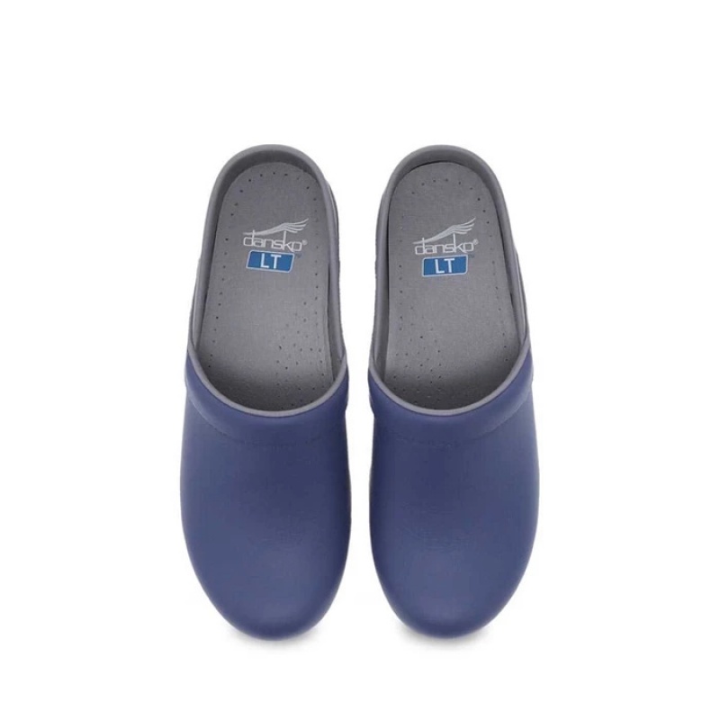 Indigo Dansko Comfort Professional Leather Women's Clogs | WLUOAN-836