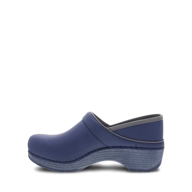 Indigo Dansko Comfort Professional Leather Women's Clogs | WLUOAN-836