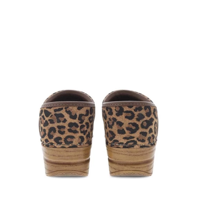 Leopard Dansko Slip On Stapled Clog Suede Women's Clogs | DFJHYP-736