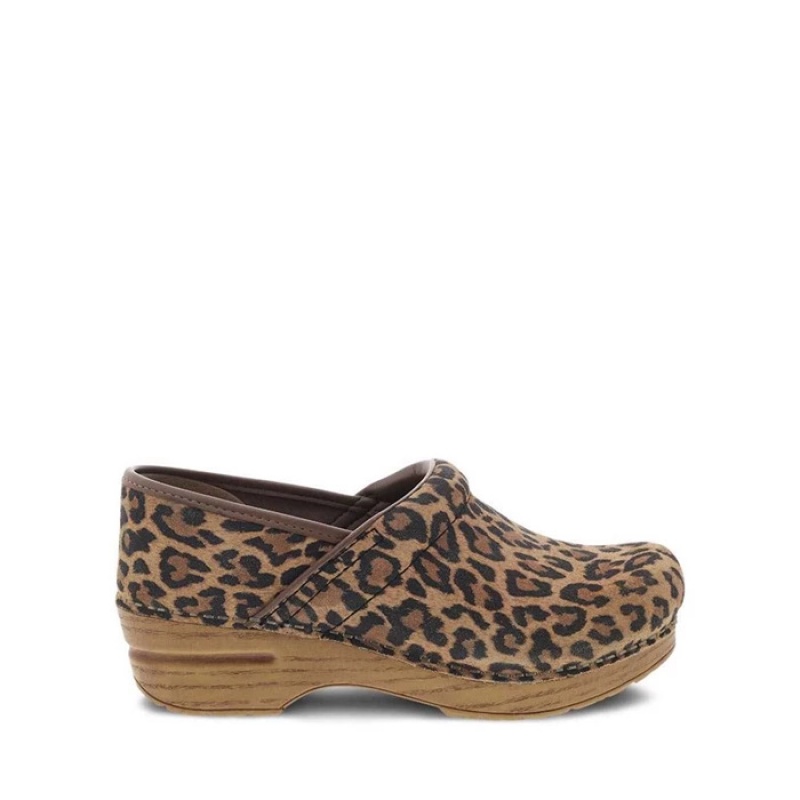 Leopard Dansko Slip On Stapled Clog Suede Women's Clogs | DFJHYP-736