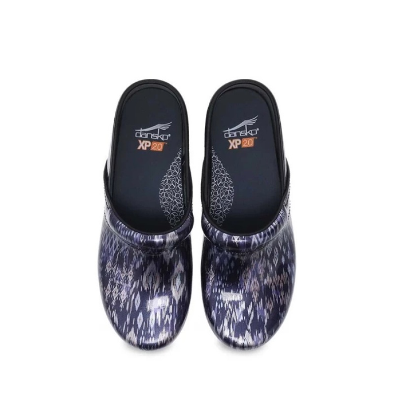 Navy Dansko Slip On Xp 2.0 Memory Foam Women's Clogs | BAXDCE-592