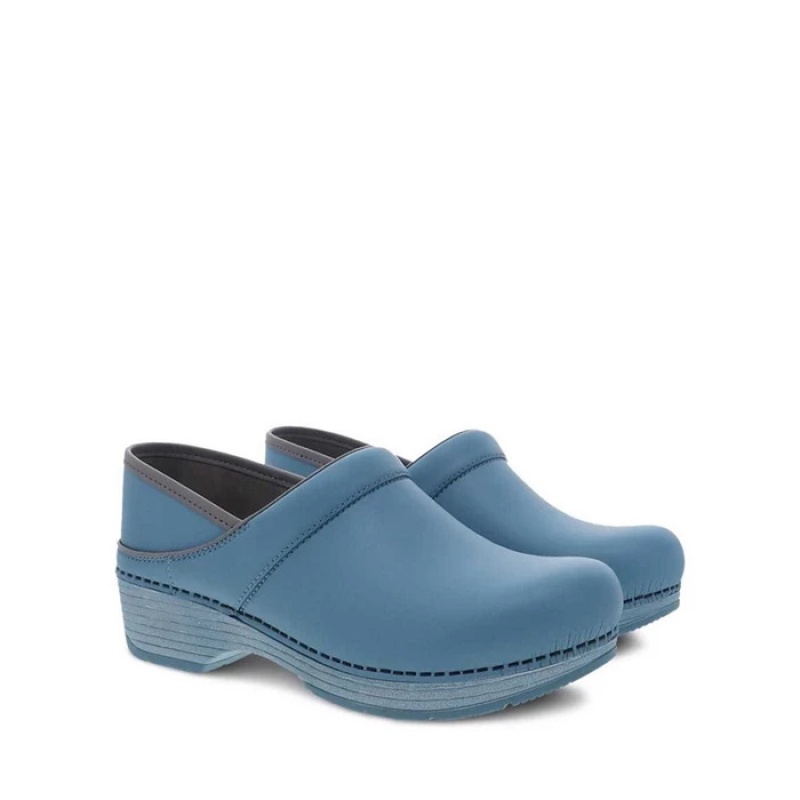 Turquoise Dansko Low Tops Lt Pro Leather Women's Clogs | HBEYJT-651